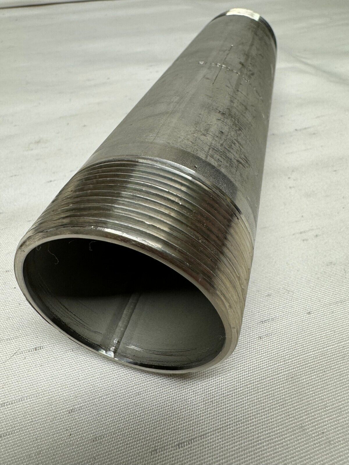thumbnail image 2 of 2 Inch X 5 Inch Threaded NPT Pipe Nipple Schedule 40 - 304/L Stainless Steel, SN2090811 2 of 6